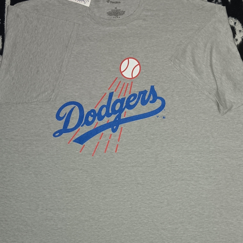 Fanatics Gray and Blue Short Sleeve Tee